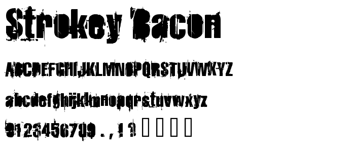 Strokey Bacon font